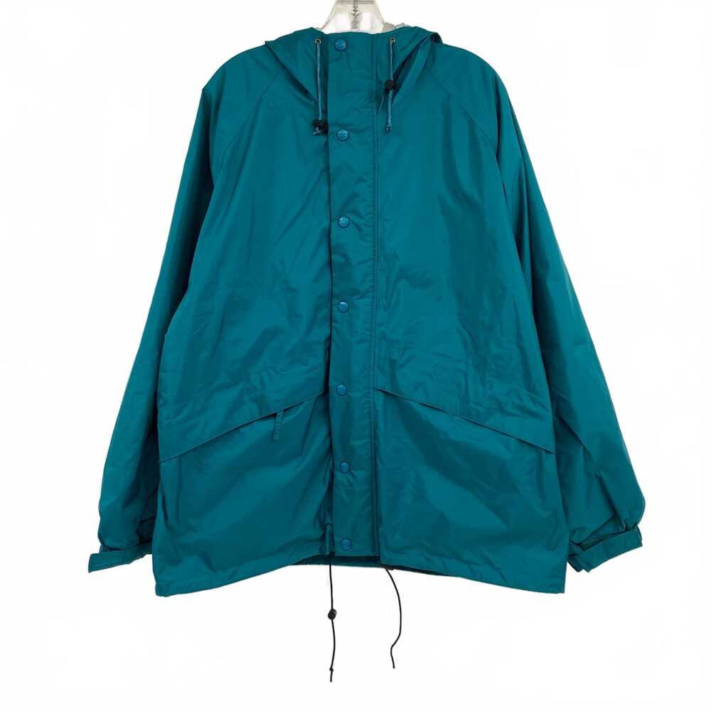L.L. Bean Teal Blue Nylon Rain Coat | Men’s XL Regular